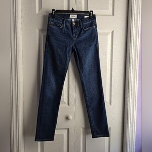 Frame Women's Blue Le Garçon Mid Rise Jeans Size 23 Length 35in